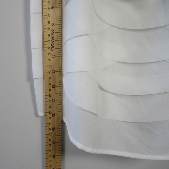 XOXO Tank Cami Top Women M White Beaded Neckline Layered Casual Y2K Preppy 142 - Picture 4 of 13